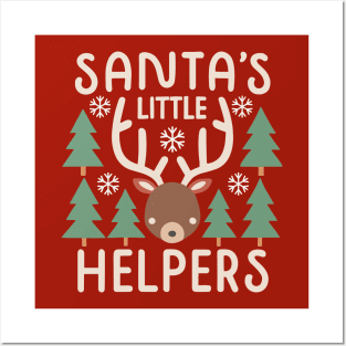 Santa's Little Helpers: Reindeer Christmas Posters and Art